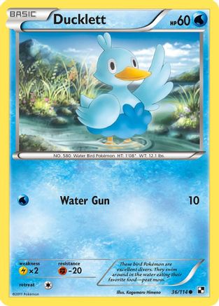 Ducklett - Reverse Holofoil Black and White - Common