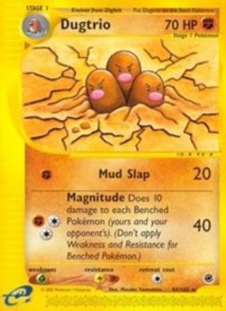 Dugtrio (44) - Reverse Holofoil Expedition - Rare
