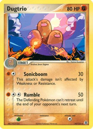 Dugtrio/112 FireRed & LeafGreen - Rare