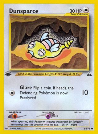 Dunsparce 054 - 1st Edition Neo Discovery - Common