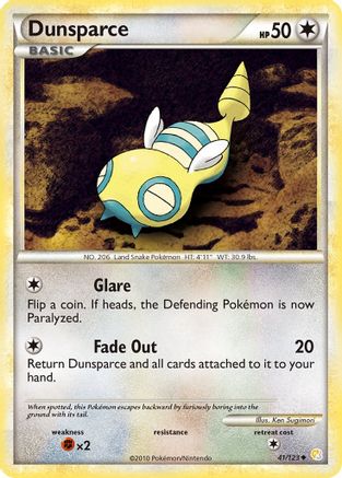 Dunsparce 041 - Reverse Holofoil HeartGold SoulSilver - Uncommon