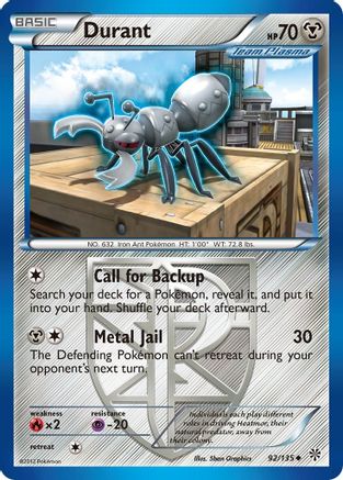 Durant (Team Plasma) (92) Plasma Storm - Uncommon