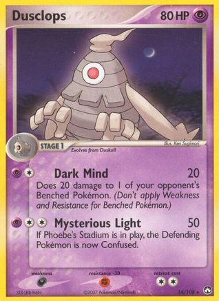Dusclops Power Keepers - Rare