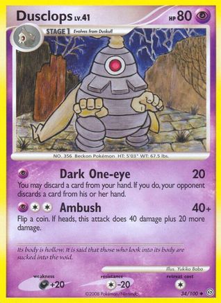 Dusclops (34) - Reverse Holofoil Stormfront - Uncommon