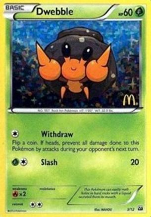 Dwebble - 3/12/12 - Holofoil McDonalds Promos 2012 - Promo