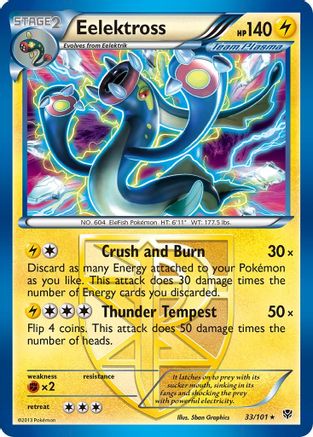 Eelektross (Team Plasma) 033 - Reverse Holofoil Plasma Blast - Holo Rare