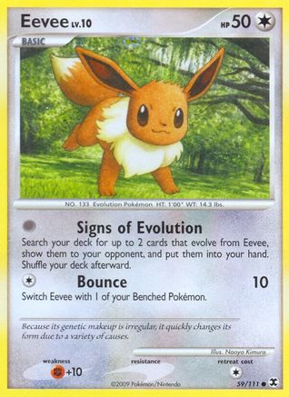 Eevee 059 - Reverse Holofoil Rising Rivals - Common