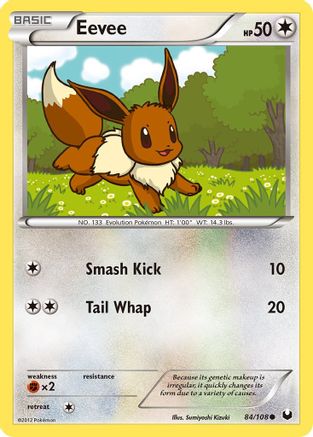 Eevee (84) (84) 084 - Reverse Holofoil Dark Explorers - Common