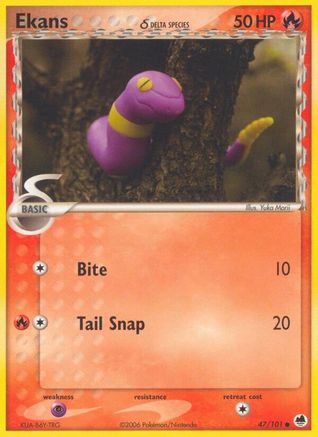 Ekans (Delta Species) 047 Dragon Frontiers - Common