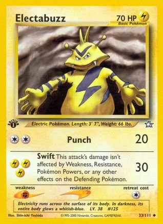 Electabuzz 033 - 1st Edition Neo Genesis - Uncommon