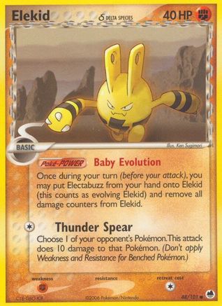 Elekid (Delta Species) 048 Dragon Frontiers - Common
