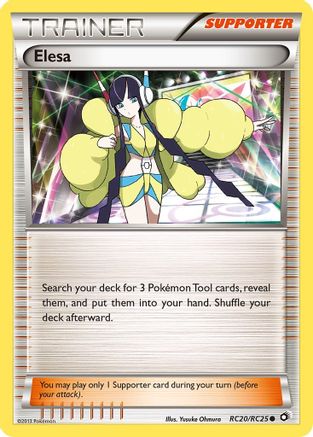 Elesa RC20 - Holofoil Legendary Treasures Radiant Collection - Common