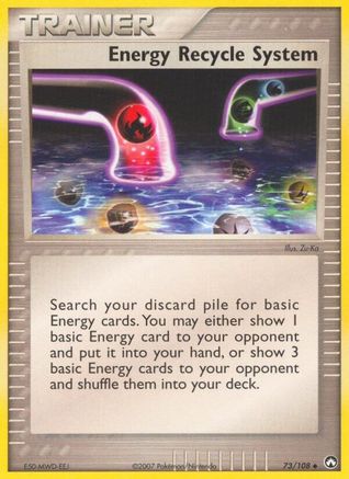 Energy Recycle System - Reverse Holofoil Power Keepers - Uncommon