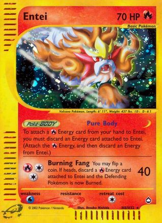 Entei (H8) - Holofoil Aquapolis - Holo Rare