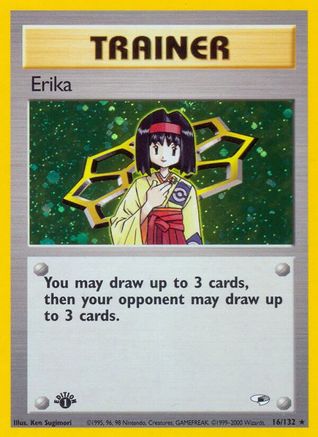 Erika (16) (16) 016 - 1st Edition Holofoil Gym Heroes - Holo Rare