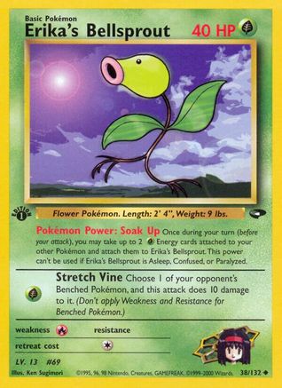 Erika's Bellsprout 038 - 1st Edition Gym Challenge - Uncommon