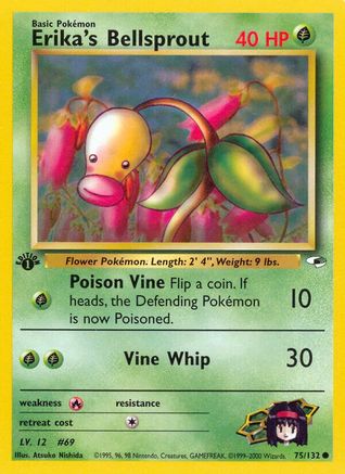 Erika's Bellsprout (75) (75) 075 - 1st Edition Gym Heroes - Common