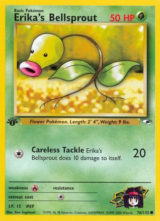 Erika's Bellsprout (76) (76) 076 - 1st Edition Gym Heroes - Common