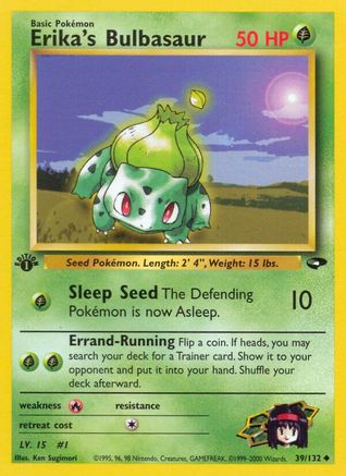 Erika's Bulbasaur 039 - 1st Edition Gym Challenge - Uncommon