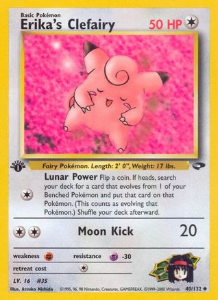 Erika's Clefairy 040 - 1st Edition Gym Challenge - Uncommon