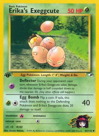 Erika's Exeggcute (43) (43) 043 - Unlimited Gym Heroes - Uncommon