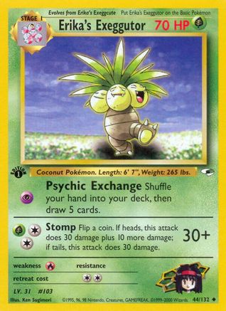 Erika's Exeggutor 044 - 1st Edition Gym Heroes - Uncommon