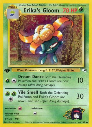 Erika's Gloom (46) (46) 046 - 1st Edition Gym Heroes - Uncommon
