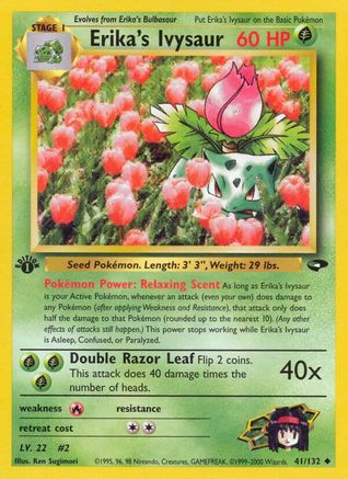 Erika's Ivysaur 041 - 1st Edition Gym Challenge - Uncommon