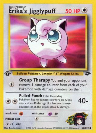 Erika's Jigglypuff 069 - 1st Edition Gym Challenge - Common