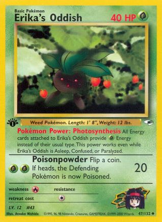 Erika's Oddish (47) (47) 047 - Unlimited Gym Heroes - Uncommon