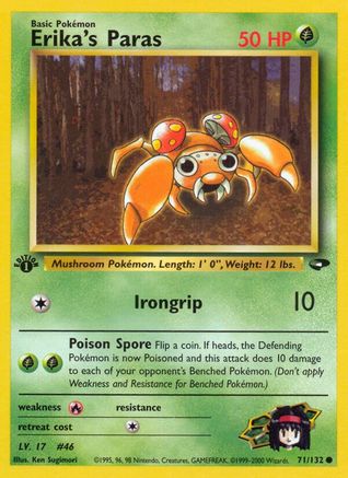 Erika's Paras 071 - 1st Edition Gym Challenge - Common