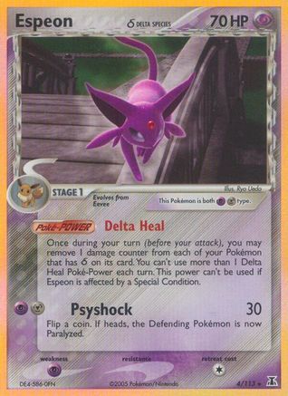 Espeon (Delta Species) 004 - Holofoil Delta Species - Holo Rare