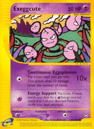 Exeggcute (77) - Reverse Holofoil Aquapolis - Common