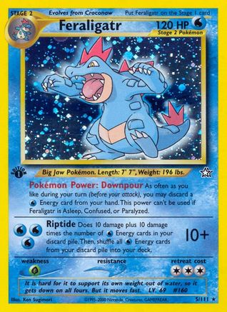 Feraligatr (5)/111 - 1st Edition Holofoil Neo Genesis - Holo Rare