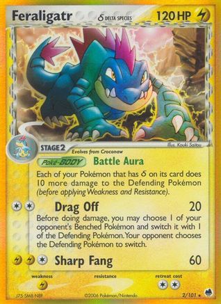 Feraligatr (Delta Species) 002 - Holofoil Dragon Frontiers - Holo Rare