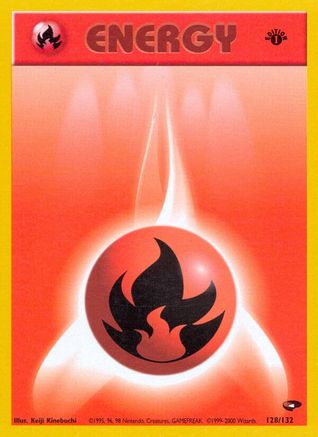 Fire Energy 128 - 1st Edition Gym Challenge - Common