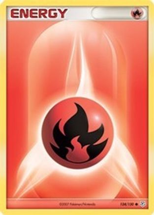 Fire Energy 124 - Reverse Holofoil Diamond and Pearl - Common
