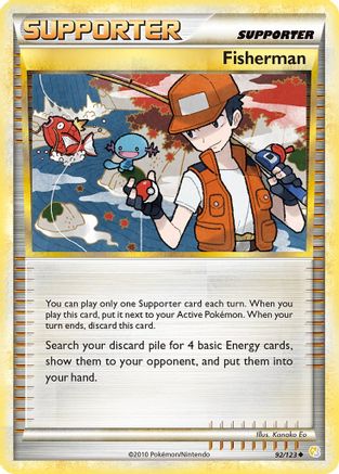 Fisherman 092 - Reverse Holofoil HeartGold SoulSilver - Uncommon
