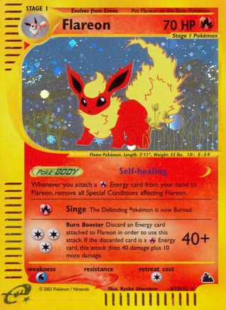 Flareon (H7) - Holofoil Skyridge - Holo Rare