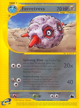 Forretress (9) - Reverse Holofoil Skyridge - Rare