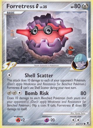 Forretress G - Reverse Holofoil Rising Rivals - Common