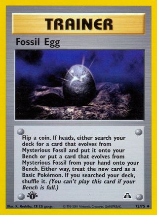 Fossil Egg 072 - Unlimited Neo Discovery - Uncommon