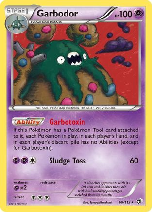 Garbodor 068 - Reverse Holofoil Legendary Treasures - Holo Rare