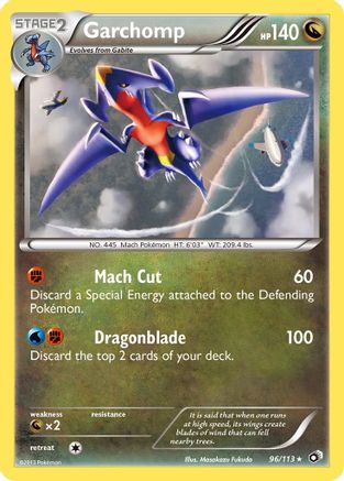 Garchomp 096/113 - Reverse Holofoil Legendary Treasures - Holo Rare