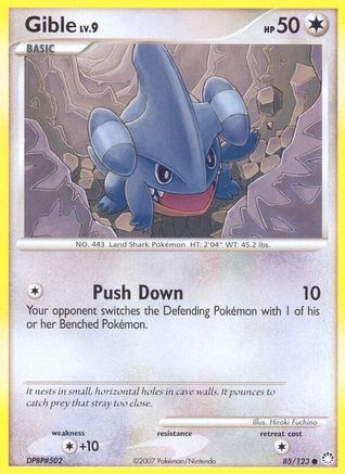 Gible 085/123 - Reverse Holofoil Mysterious Treasures - Common