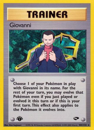 Giovanni (104) (104) 104 - 1st Edition Gym Challenge - Rare