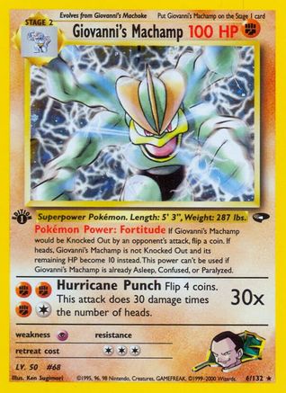 Giovanni's Machamp 006 - 1st Edition Holofoil Gym Challenge - Holo Rare