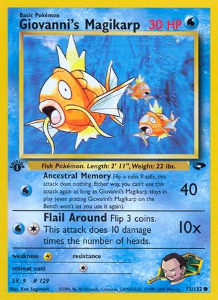 Giovanni's Magikarp 073 - 1st Edition Gym Challenge - Common