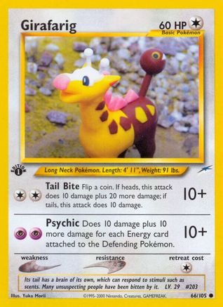 Girafarig 066 - 1st Edition Neo Destiny - Common