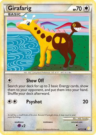Girafarig 064 - Reverse Holofoil HeartGold SoulSilver - Common
